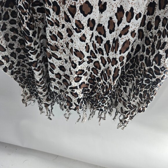 Style in Fashion Animal Print 100% Rayon Tassels Made in India Tunic Top 2x - Picture 7 of 11